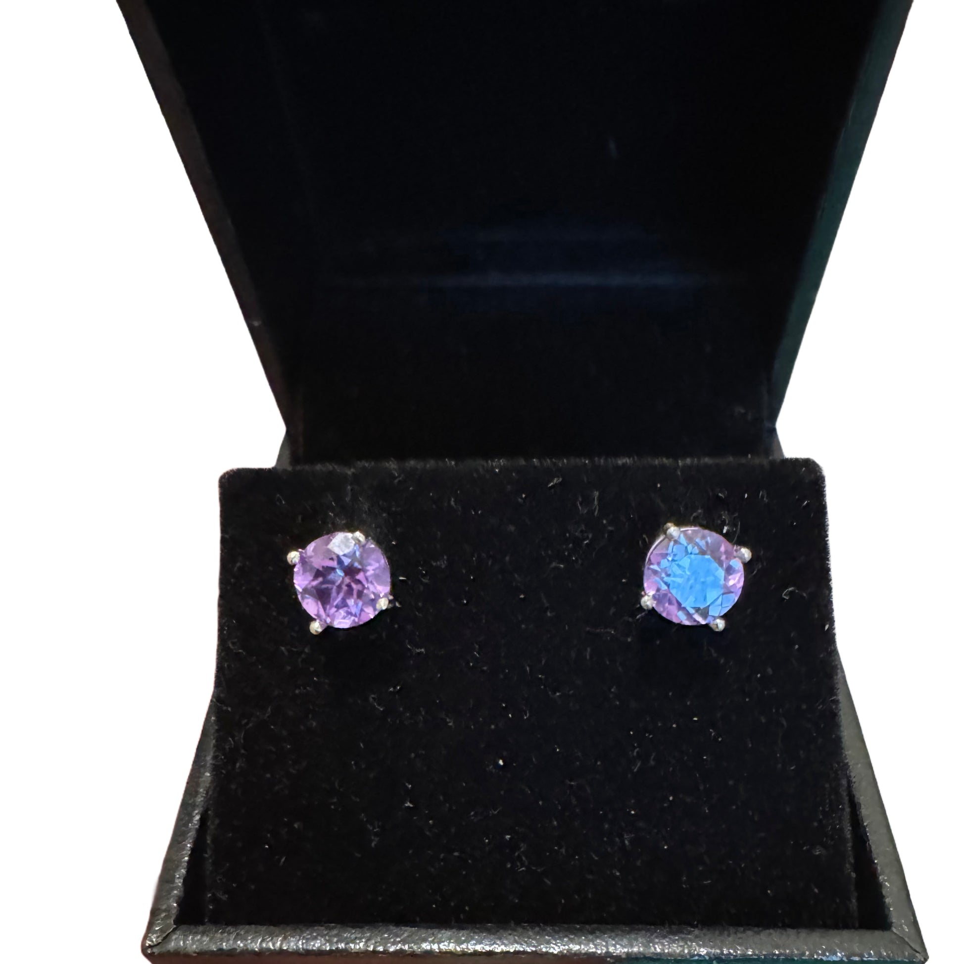 7mm 14k Alexandrite Stud Earrings